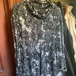 Long sleeve high neck slouchy top